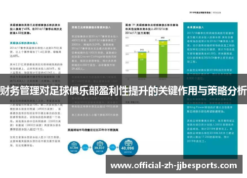 财务管理对足球俱乐部盈利性提升的关键作用与策略分析